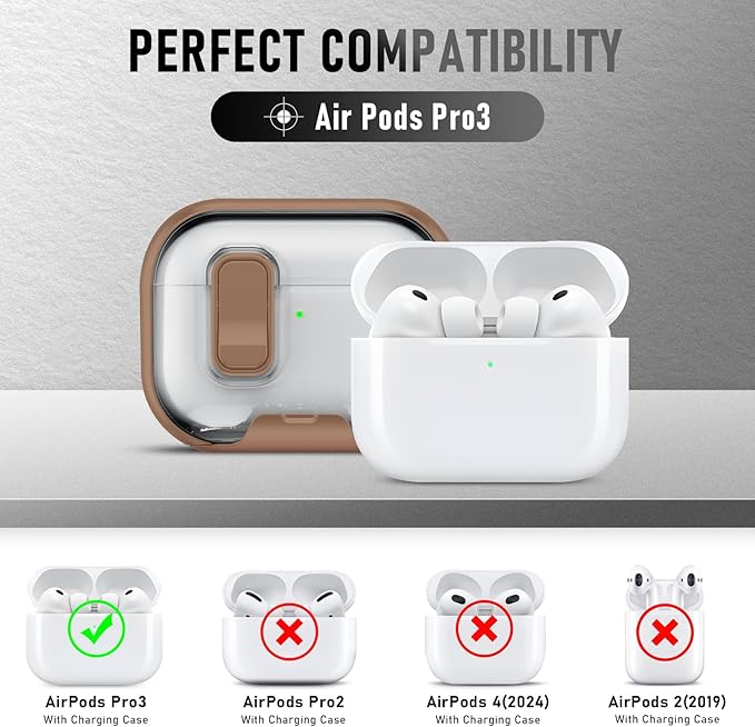 for AirPods Pro 3 Case (2025) with Phone Stand & Cleaner Kit, Cute Soft Silicone Cover for AirPods Pro 3rd Genera case with Keychain for Women Men with Keychain for Airpod Pro case(2025) Rose Gold