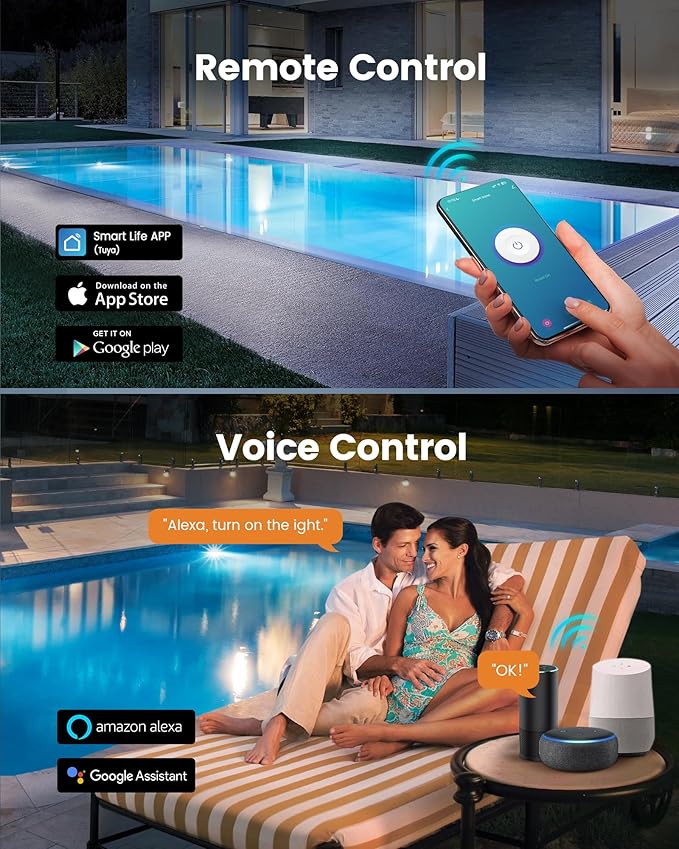 SURAIELEC WiFi Pool Timer, 40 AMP 120V 2HP, Heavy Duty Outdoor Indoor Smart Timer for Pool Pump, Spa, Pool Light, Water Pump, 120 Volt Pool Equipment Controller for Up to 2HP Devices