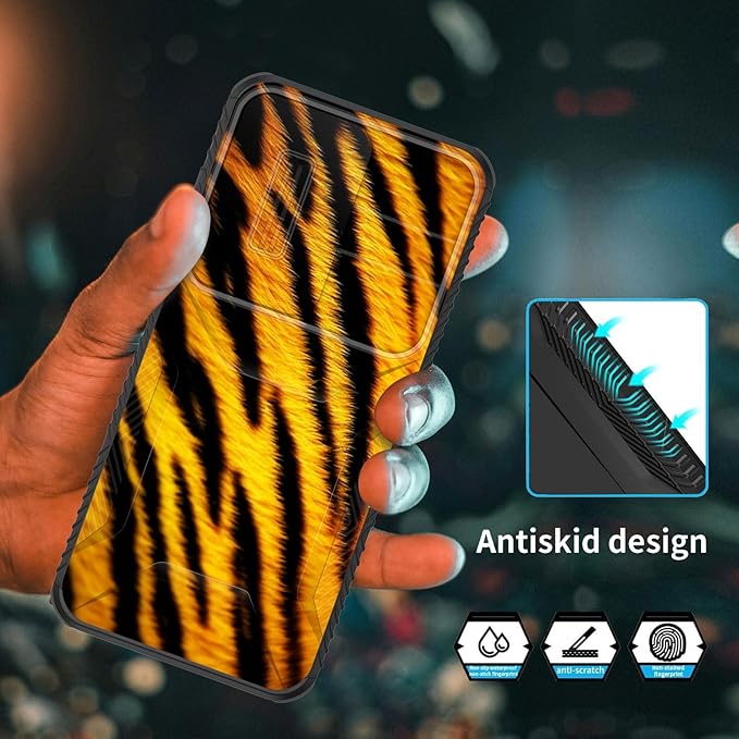 for Galaxy S26 Plus Case Built in Slide Camera Lens Cover,Heavy Duty Shockproof Protection Dual Layer Case for Samsung Galaxy S26 Plus 6.7" 2026,Tiger Texture Print