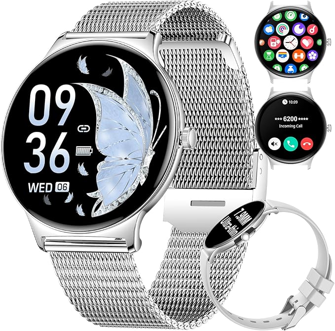 LIGE Fitness Smart Watch (Answer/Make Call), 1.43" AMOLED Waterproof Smart Watches for Women with 120+Sports Modes/Heart Rate Monitor/Sleep Tracker, Watches for Women for Android iOS
