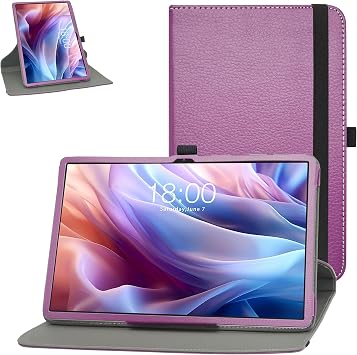 MAMA MOUTH for TECLAST T65 Max Rotating Case,360 Degree Rotary Stand with Cute Pattern Cover for TECLAST T65 Max 13 Inch Tablet,Purple