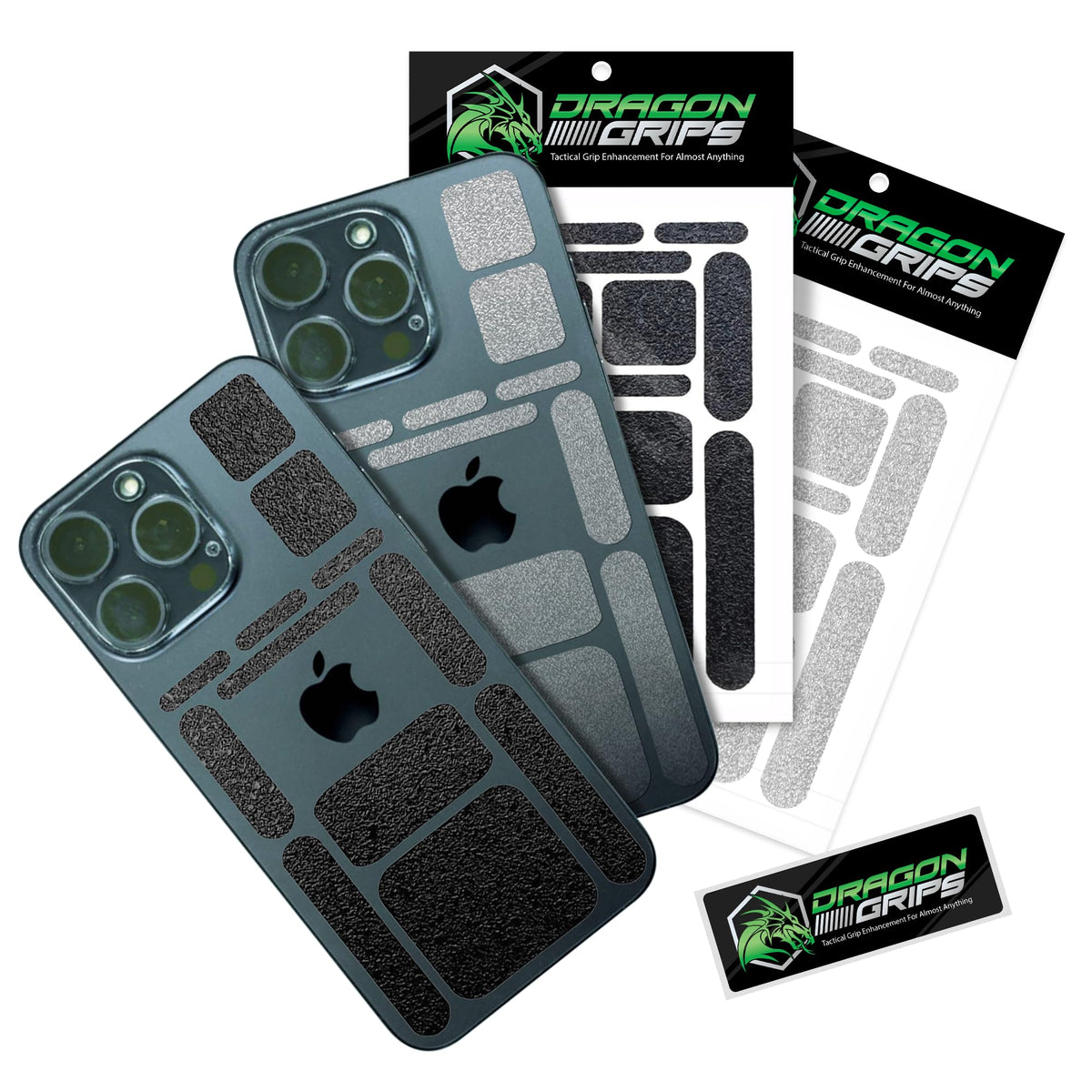 Dragon Grips 13pc Rubber Grip Tape, Non-Slip Adhesive Phone Grip Stickers