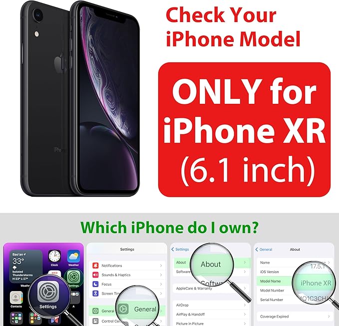 SPORTLINK for iPhone XR Waterproof Case, Waterproof Shockproof Snowproof with Built-in Screen Protector Slim Case for iPhone XR 2018 Release (6.1 inch) Black