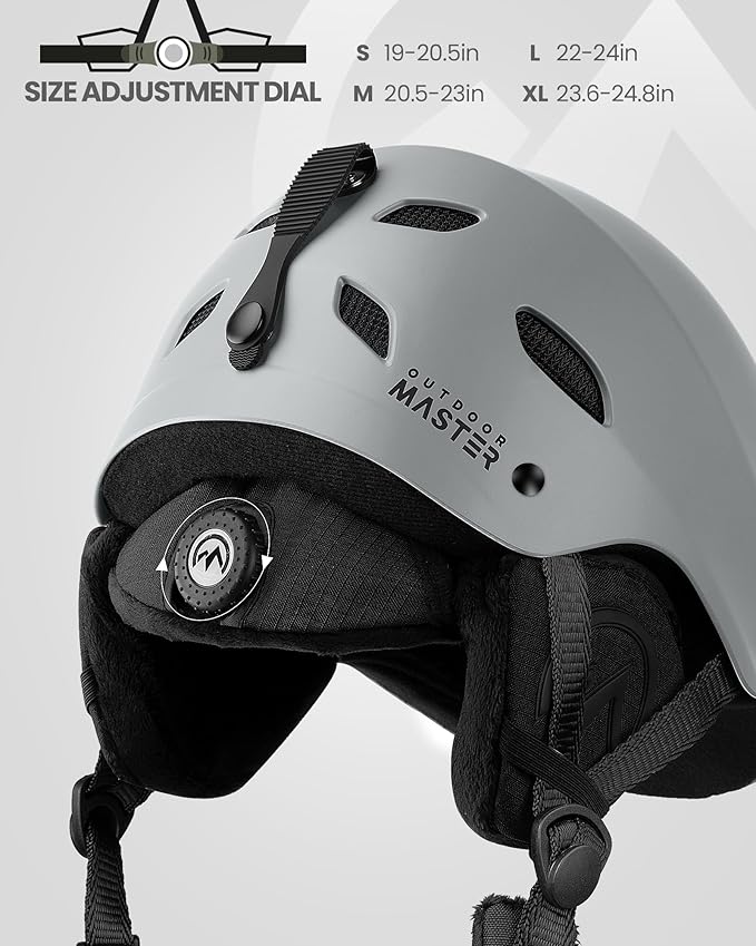 OutdoorMaster Kelvin Ski & Snowboard Helmet Set with Goggles for Men, Women & Youth
