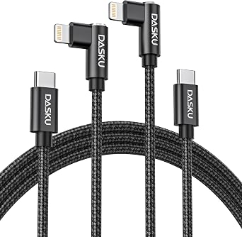 90 Degree iPhone Charger [MFi Certified] Long iPhone Fast Cable 10FT 2Pack - Image 2