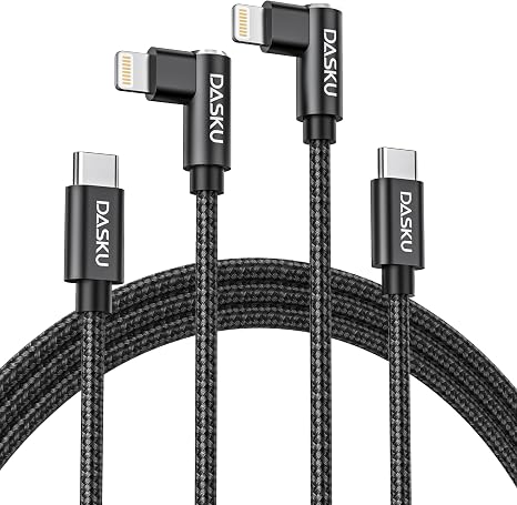 90 Degree iPhone Charger [MFi Certified] Long iPhone Fast Cable 10FT 2Pack - Image 5