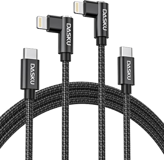 90 Degree iPhone Charger [MFi Certified] Long iPhone Fast Cable 10FT 2Pack - Image 6
