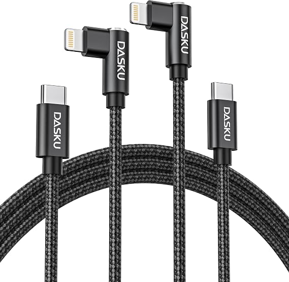90 Degree iPhone Charger [MFi Certified] Long iPhone Fast Cable 10FT 2Pack - Image 7