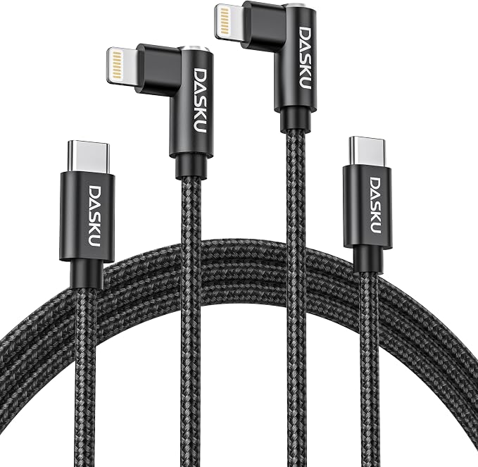 90 Degree iPhone Charger [MFi Certified] Long iPhone Fast Cable 10FT 2Pack - Image 8