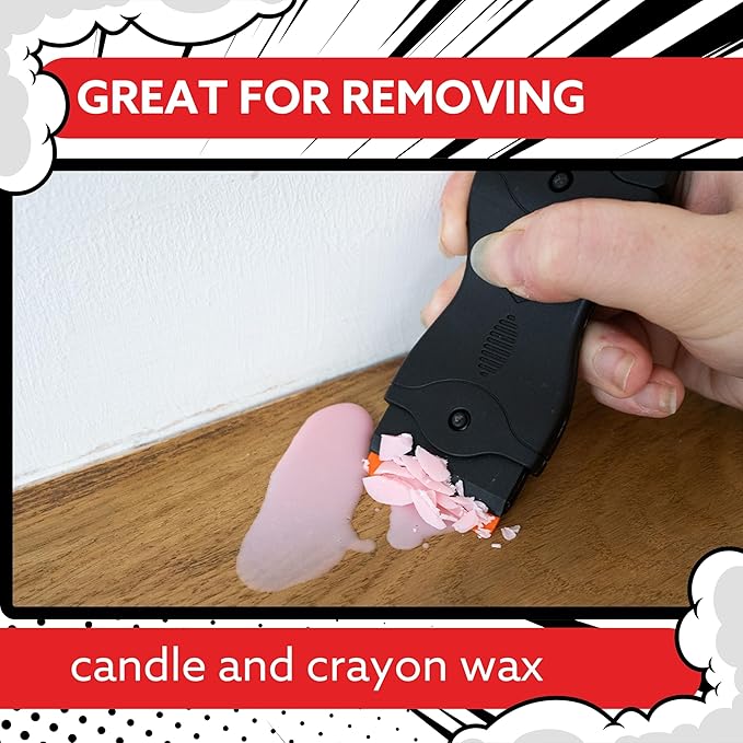 Mighty Melt Adhesive Remover Kit – 125ml Adhesive Remover and Multi-Surface Plastic Scraper Tool - For Cleaning Sticky Residue, Labels, Stickers & Sticky Tape from Windows, Ovens, Hobs & More