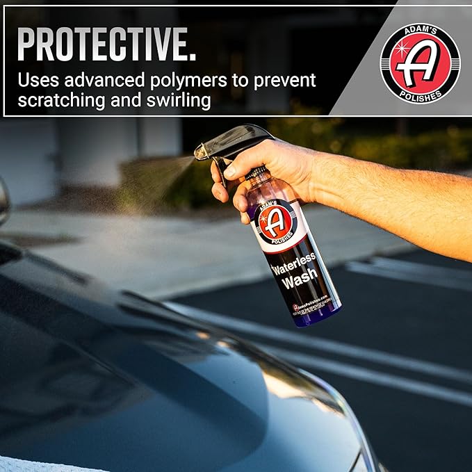 Adam's Polishes Waterless Car Wash - Made with Advanced Emulsifiers and Special Lubricants - Eco-Friendly Waterless Car Washing with No Hoses, Water & Messes (Combo)