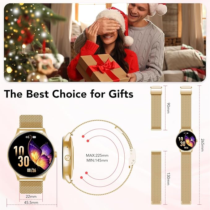 Smart Watches for Women, 1.39" HD Health Fitness Tracker with Bluetooth Calling (Answer/Make Calls), 120+ Sports Modes, Timer, IP68 Waterproof Watch for Android/iPhone