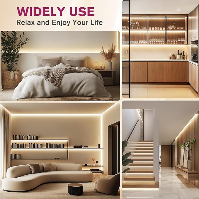 EMITEVER COB LED Strip Lights White,4000K Tape Light Premium High Density, DC 24V, 360+Lumens/ft,2560LEDs/Spool, Ra 90+, 16.4ft/5m, UL Listed 5 Year After-Service (Power Supply Sold Separately)