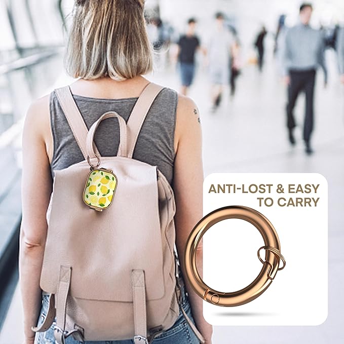 Maxjoy for AirPods Pro 3rd Generation Case with Lock, Cute AirPods Pro 3 Case Lock Protective Hard Air Pod Pro 3 Cover for Women Men with Keychain for Airpod Pro 3rd Gen Cover 2025, Lemon