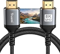 UHD 2.1 Cable 16ft, 8K@60Hz 4K@120Hz High Speed UHD Cord, Braided Ultra HD Cable for TV, Monitor, PS5, Xbox Series X, Projector, EARC - Image 1