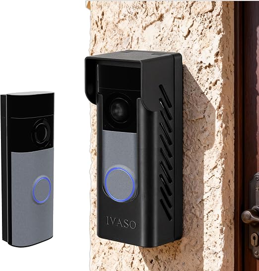 Anti-Theft Encased Mounting Bracket for Ring Wired Doorbell Plus 2nd Gen 4K