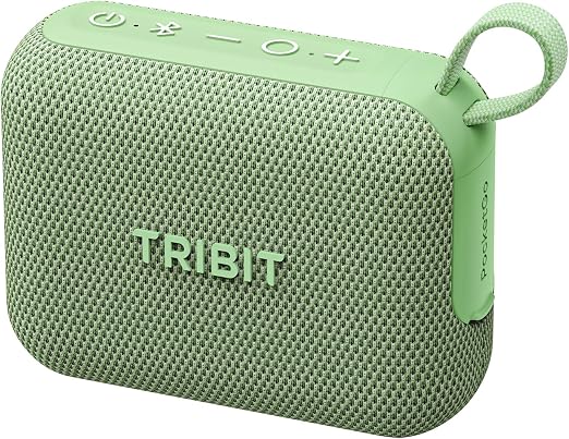 Tribit PocketGo Portable Bluetooth Speaker, 7W, IP68 Waterproof, 20H, Green