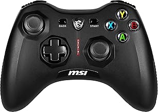 msi Force GC30V2 Wireless Gaming Controller, Dual Vibration Motors, Dual Connection Modes, Interchangable D-Pads, Compatible with PC & Android, Black