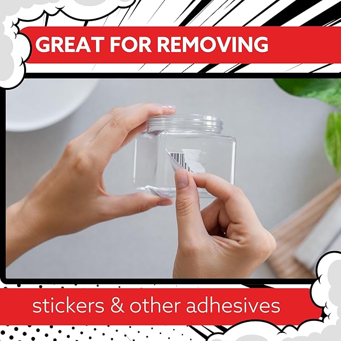 Mighty Melt Multi-Surface Plastic Scraper Tool - Non-Scratch - for Removing Burnt Food, Tough Stains & Stickers from Glass, Ovens, & More - Adhesive Remover - 10 Metal & 10 Plastic Blades