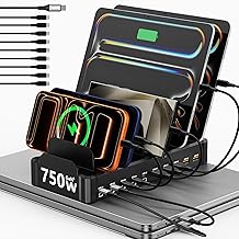 750W Charging Station for Multiple Devices, Zobirez 10-Port Fast Charger - Image 1