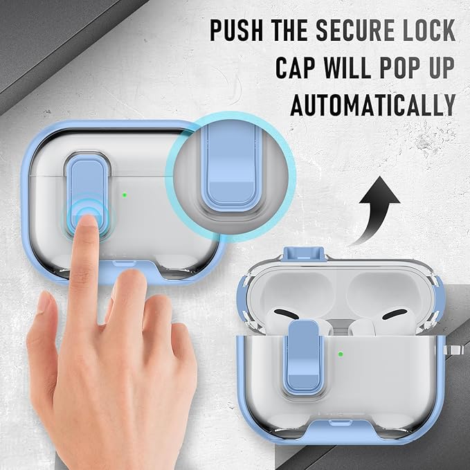 for AirPods Pro 3 Case (2025) with Phone Stand & Cleaner Kit, Cute Soft Silicone Cover for AirPods Pro 3rd Genera case with Keychain for Women Men with Keychain for Airpod Pro case(2025) Light Blue