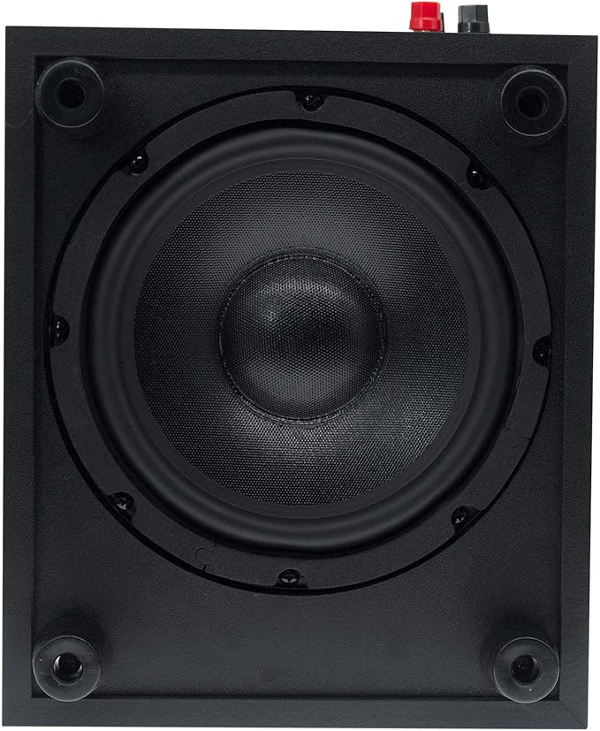 Rockville CT80 8" 70V Commercial Subwoofer, Wall-Mount Bracket, Deep Bass, Wide Frequency, Durable Build, for Restaurants and Conference Rooms