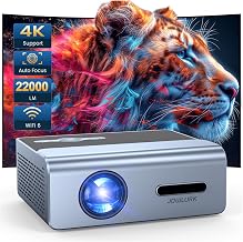 Projector with WiFi and Bluetooth, 4K Outdoor Movie Projector for Home - Image 1