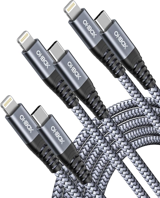 iPhone Charger Fast Charging [MFi Certified] USBC Lightning Cable 6FT 3Pack - Image 8