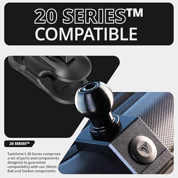 Tackform Link Phone Mount with Top Dash Clip - Compatible with 2021-2025 Ford Bronco | Aluminum | Zero Slip, Anti-Scratch | Compatible with MagSafe | Universal Magnetic Holder | 2" Arm | Orange Knob