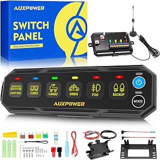 Auxpower 6 Gang Wireless Switch Panel S6W 4 Modes and RGB Dimmable - Image 1