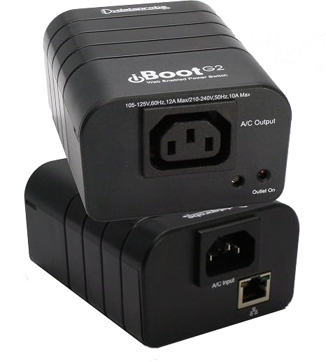 Dataprobe iBoot-G2 Basic Network Power Switch, 1 Outlet PDU, 110/220 VAC Operation, Remote Power Switch, Sophisticated Automation and Remote Rebooting, Smart Power Switch