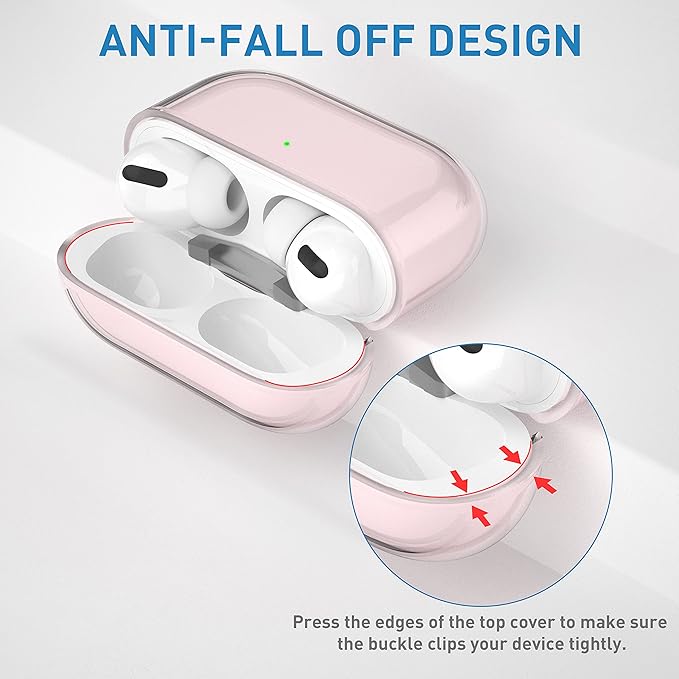 Valkit AirPods Pro 2nd Gen Case, Clear with Cleaner Kit, Soft TPU Material, Shockproof, Protective Cover for Charging Port, Portable Lanyard Included