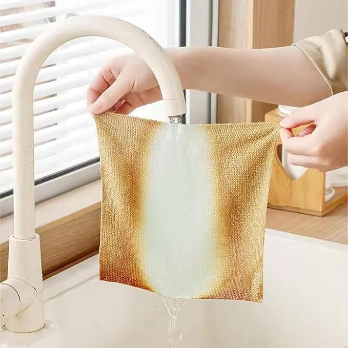 Rank Rover Microfiber Cleaning Towels | Lint-Free| Reusable Cleaning Rags for Home |Kitchen, Car | Ultra Absorbent Washable | Streak-Free Towels for Dishes, Glass, Counters (20- Pack) (Orange)