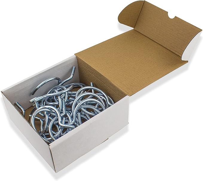Premium Heavy Duty Bridle Rings – 100 Pack | 2 Inch Diameter, 1/4"-20 Thread | Professional Threaded Cable & Wire Support Hangers (Zinc-Plated Steel)