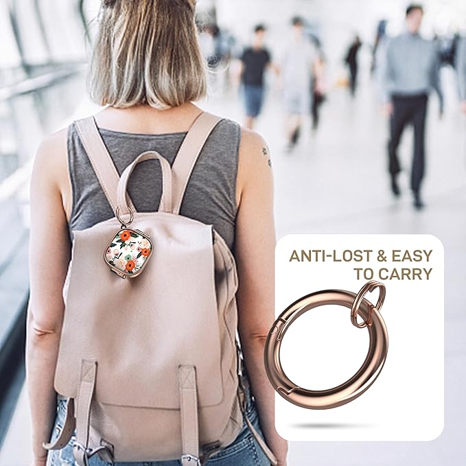 Maxjoy for AirPods 4 Case with Lock, Cute AirPods 4 Case Lock Protective Soft AirPod 4 Generation Cover for Women Girly with Keychain Clip for AirPod 4th Generation Cover 2024, Flower