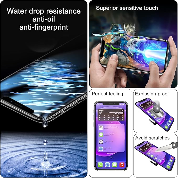 for iPhone 16 Pro Max Screen Replacement 6.9', 3D Touch Display Full Repair kit, Digitizer Assembly with Tools Set, Tempered Glass, Instruction