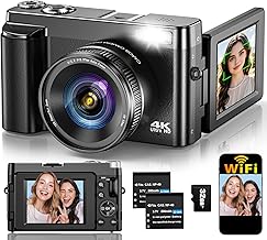 4K Digital Camera for Photography Autofocus, Upgraded 64MP WiFi Vlog Camera