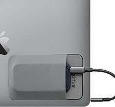 Slipdrive - Portable Hard Drive Sleeve for Laptop - SSD Solid State Drive - Reusable Adhesive - 5” x 3.2” Stick on External Hard Drive Carrying Case - Travel Pocket Pouch (Small, Gray) - Image 1