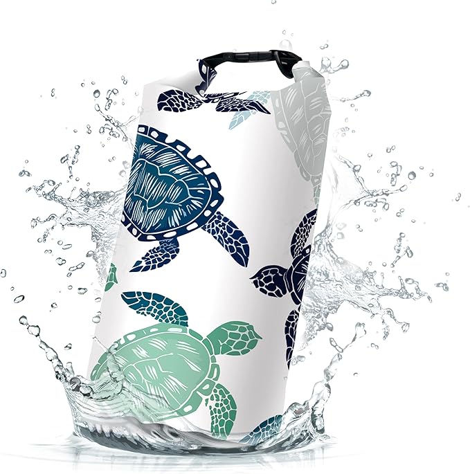 Waterproof Dry Bag,Roll Top Sea Turtle Small Waterproof Backpack 2L/5L/10L/20L/30L/40L Floating and Lightweight Bags for Kayaking, Boating, Fishing, Swimming and Camping