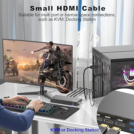 6 FT HDMI Cable 3-Pack, 4K HDMI to HDMI Cable 6FT,High Speed Shielded HDMI 2.0 Cord with 2k@165/144Hz,HDCP 2.2, HDR, ARC & CL3 Rated | for Laptop, Monitor, TV PS5, PS4, Xbox One, Fire TV, Soundbar