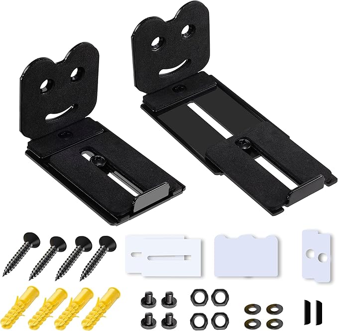 Soundbar Wall Mount Bracket - Universal Speaker Mounting for Samsung, Sony, LG, Vizio, Bose, JBL and More, Sound Bar Mounts for Living Room, Bedroom, Depth Adjustable 3.1”-5.1”, Hold up to 55 lbs