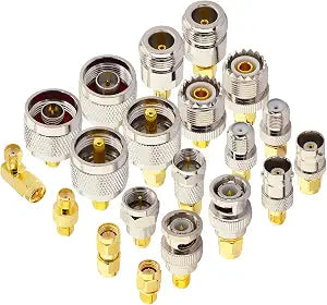 onelinkmore SMA Adapter Kit 20-Type to UHF N BNC F SMA Connectors