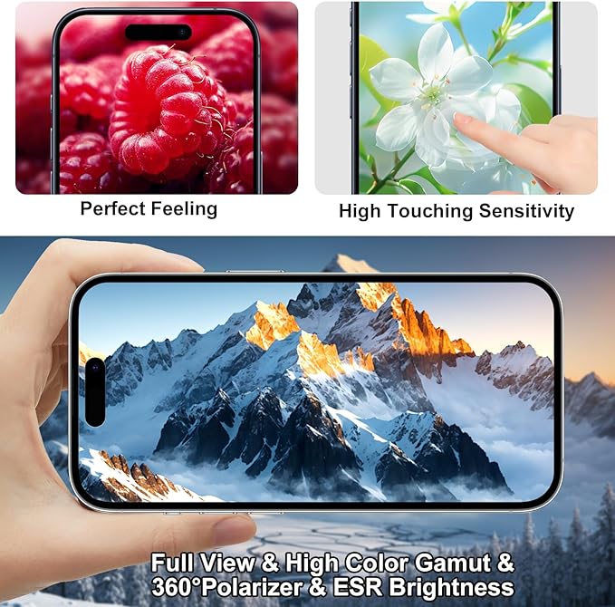 for iPhone 16 Plus Screen Replacement Kit Full Assembly, iPhone 16 Plus Replacement (for A3290, A3082, A3289, and A3291) LCD Display Digitizer Screen with 3D Touch Digitizer and Repair kit