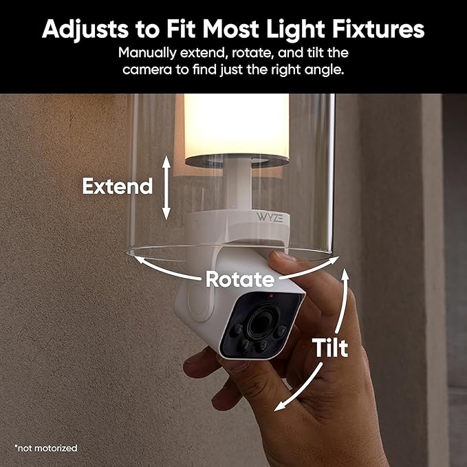 2K HD Outdoor Light Bulb Security Camera 2-Pack with 360 View Night Vision and Motion Detection