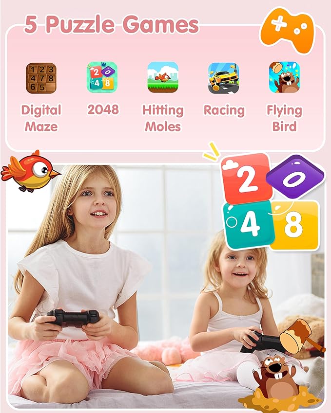 Kids Smart Watch, Kids Watch No Phone Needed Heart Rate & Sleep Tracker, Stress & SpO2 Monitor, 1.8" Fitness Tracker Step Counter, Alarm Clock, Games, Swimming Watch for Boys Girls Teens Aged 5+