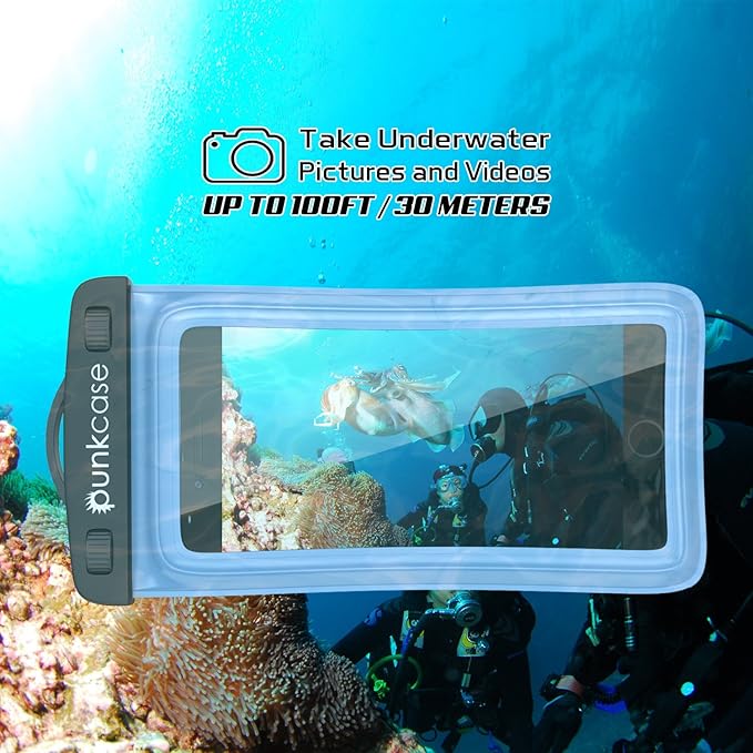 Waterproof Phone Pouch, PunkBag Universal Floating Dry Case Bag for Most Cell Phones incl. iPhone 8 Plus & Samsung Galaxy S9 | Perfect for Keeping Your Cellphone & Valuables Dry and Safe