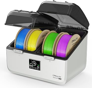 Creality Space Pi X4L Filament Dryer, 4 Spools 3D Printer Filament Dehydrator with Dual Independent Heating Chambers, 75°C High Temp & Smart Drying Box, Moisture-Proof Storage for PLA,PETG,TPU,ABS,etc