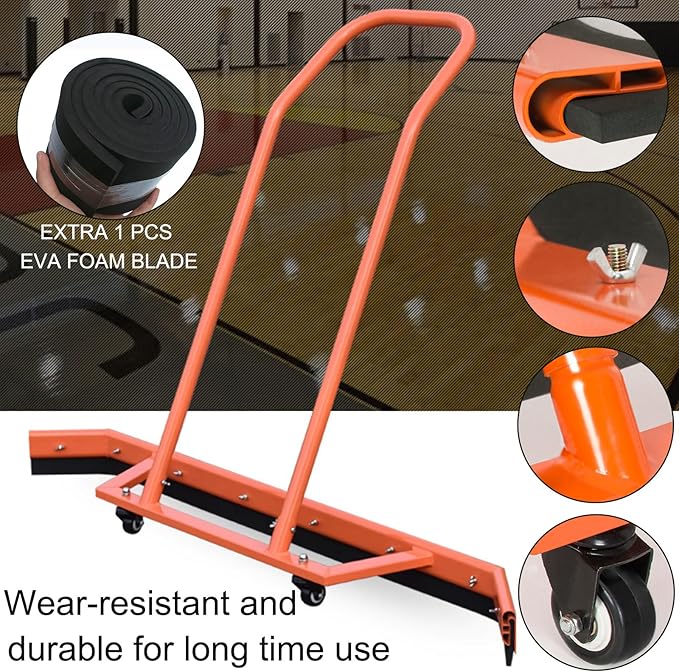 Port Tennis Court Squeegee Rain Shuttle for Sports Court Water Wiper Device Water Remover Stadium Dust Collector Wiper