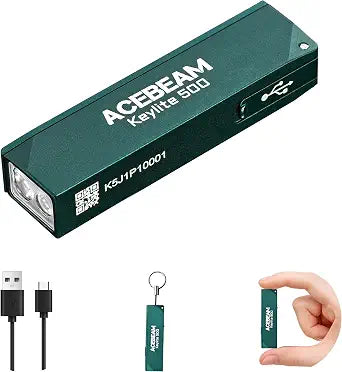 ACEBEAM Keylite 500 High Lumens Keychain Flashlight, Flat Pocket EDC Light