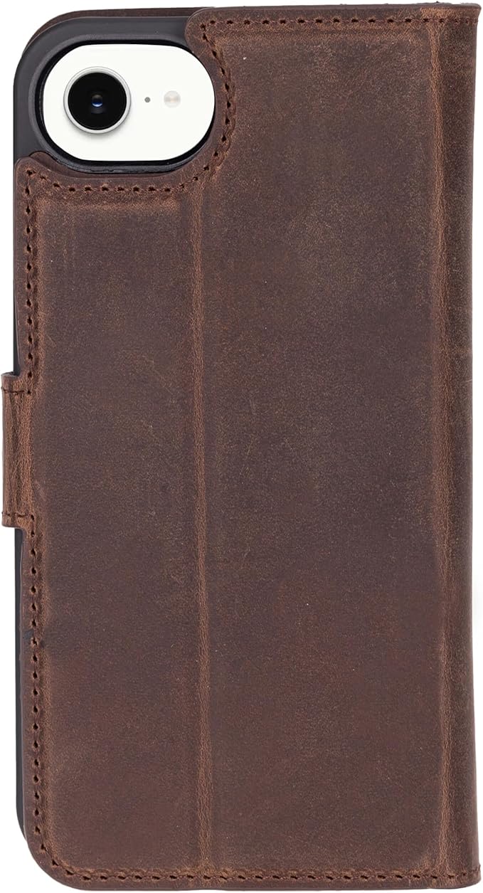 BLACKBROOK Case for iPhone 17e/16e Leather Case with Wallet, Carter Premium Leather Magnetic 2-in-1 Set for MagSafe Wallet Case with RFID, Cash, ID & 4 Card Slots